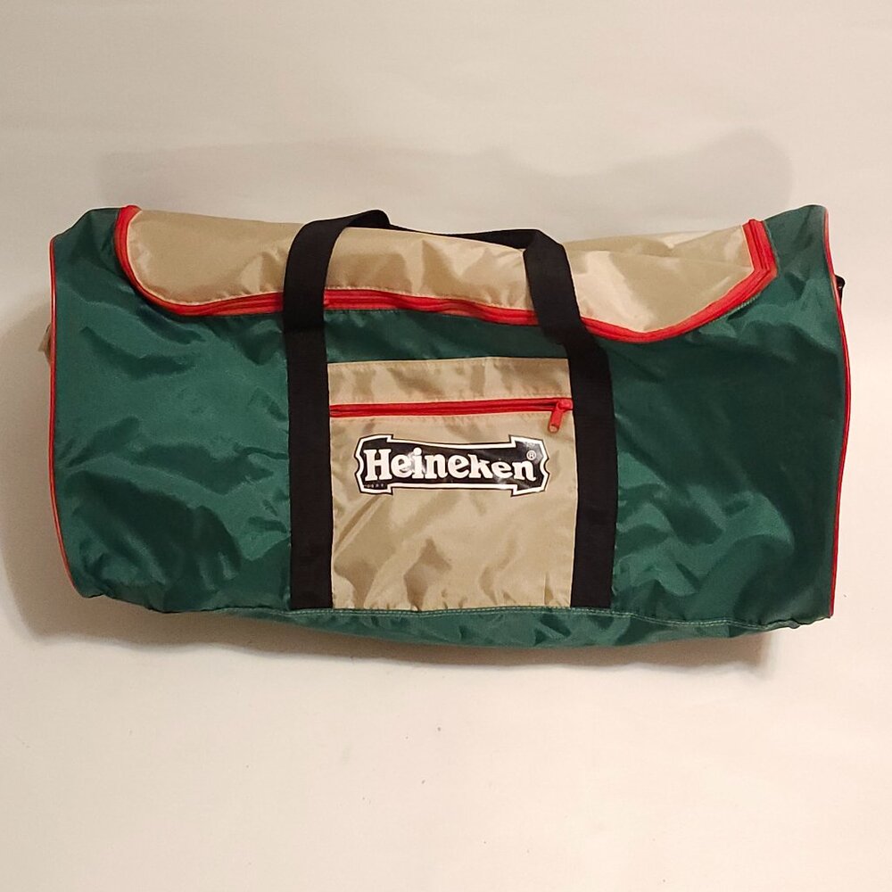LARGE Heineken Beer Duffel Bag Vintage HEINEKEN Duffle